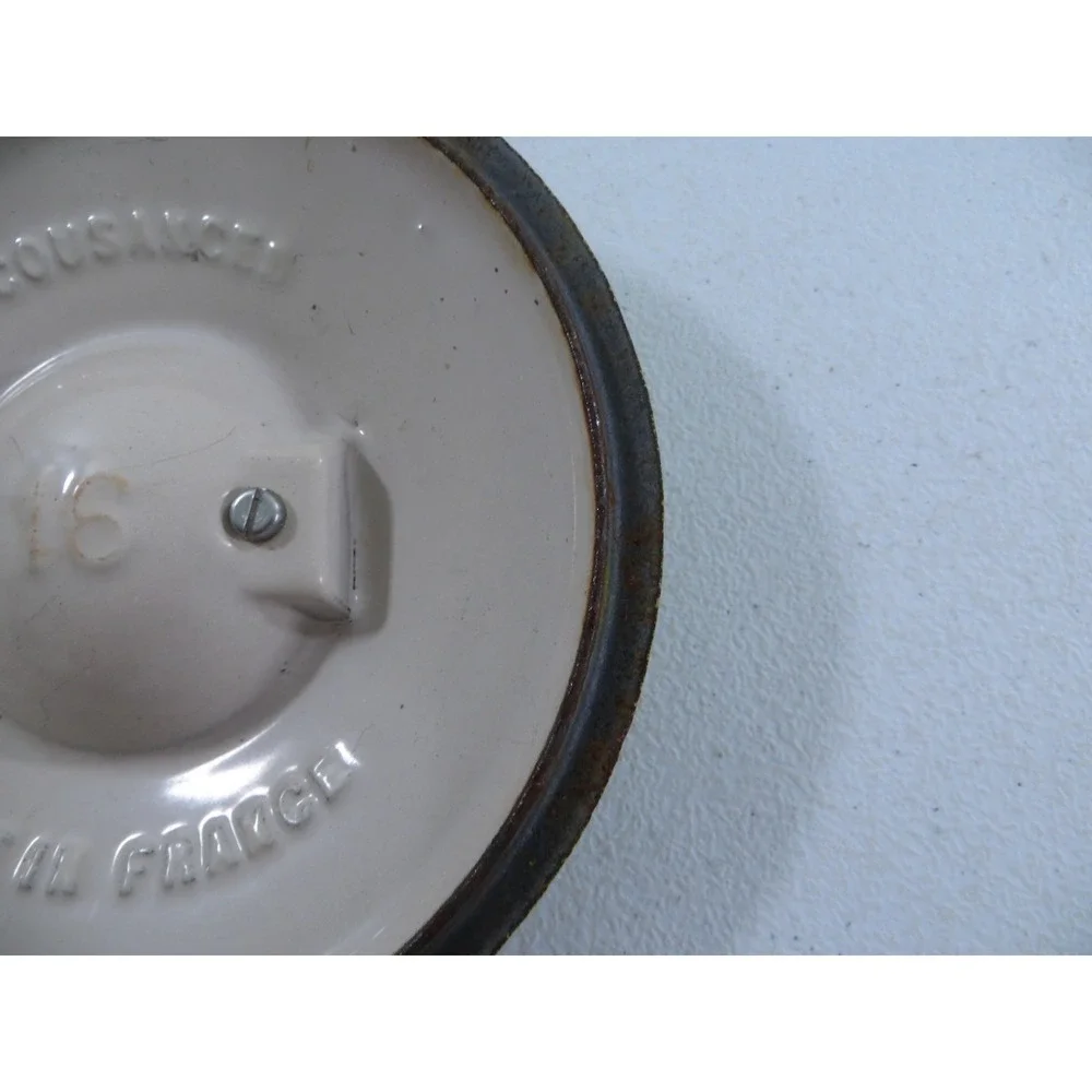 Cousances Le Creuset‎ #16 Green Cast Iron Lid ONLY 6.25
